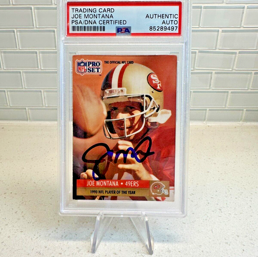 TRADING CARD JOE MONTANA AUTO AUTHENTIC PSA/DNA CERTIFIED