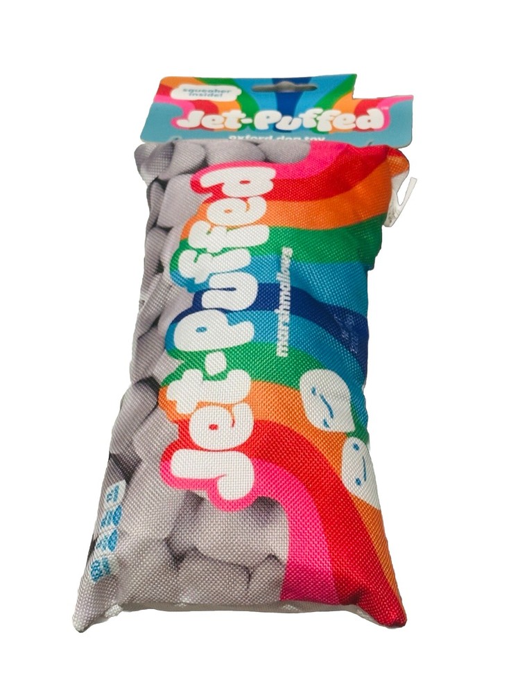 Jet-Puffed Marshmallows Packaging Plush Dog Toy Limited Edition 8 Inches