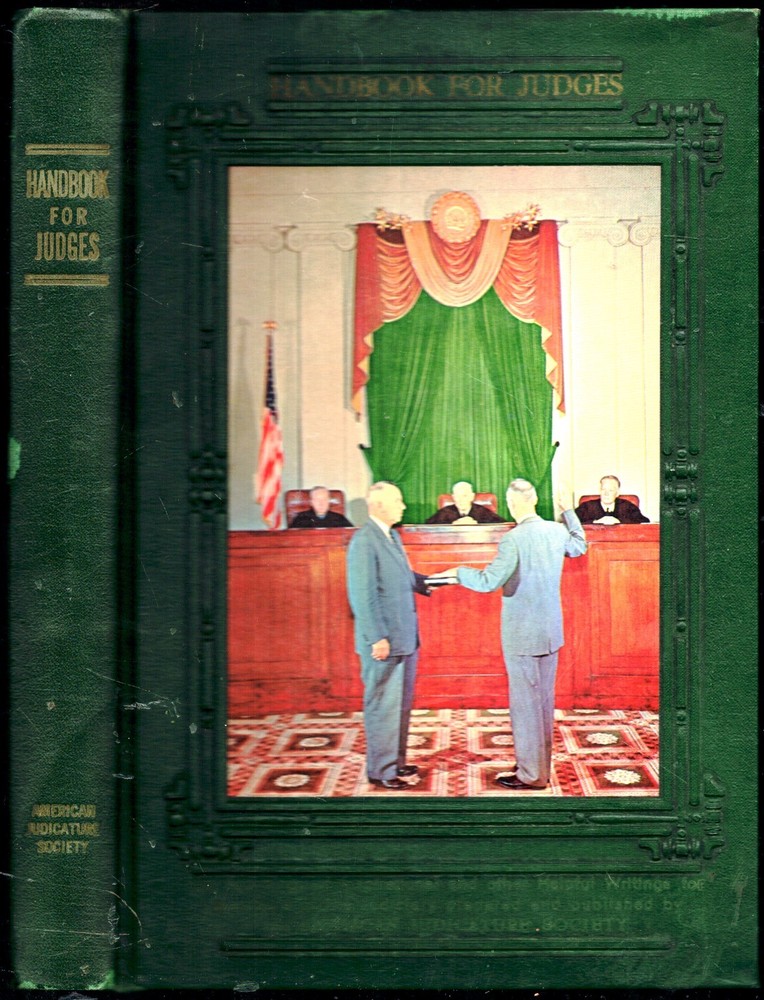 Rare 1961 Handbook For Judges Presentation Copy Temperament Qualities Ethics 1St