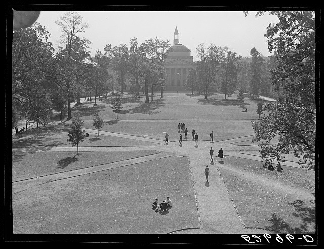 Chapel Hill NC University of North Carolina Campus 1939 Students Central Plaza