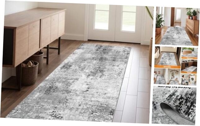 Washable 2x5 Runner Rug for Entryway Hallway Kitchen Non-Slip