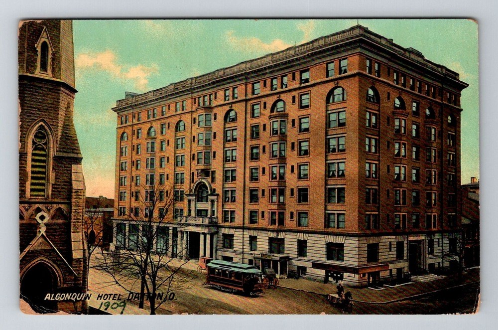 Dayton OH-Ohio, Algonquin Hotel, Advertising, Vintage Postcard