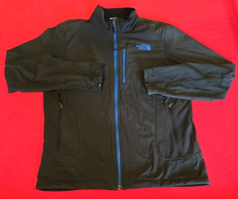 The North Face WindWall Windbreaker Full Zip Jacket Men Size Medium Gray/Blue