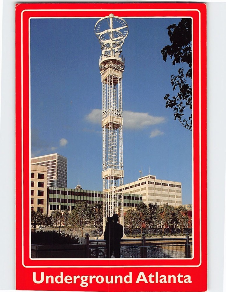 Postcard Underground Atlanta Light Tower Atlanta Georgia USA