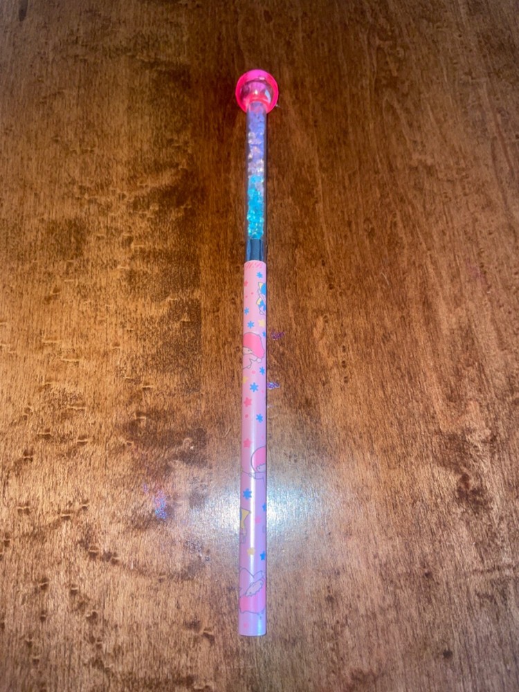 Vintage 1987 Sanrio Little Twin Stars, Fancy Shaker Pencil w/ Topper