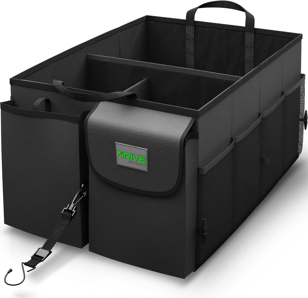 Collapsible Multi-Compartment Car Trunk Organizer for SUVs