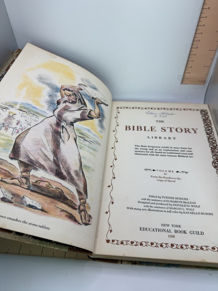 The Bible Story Library-Volume II 1956 Educational Book Guild, HC, Vintage