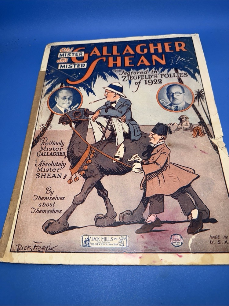 SHEET MUSIC 1922 Oh Mister Mister Gallagher And Shean 12