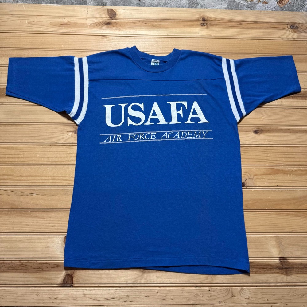 Vintage 80s USAFA United States Air Force Academy Jersey Shirt USA Made - Large