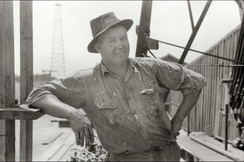 Roughneck,Oil Field Worker,near Seminole,Oklahoma,OK,Farm Security Admin,FSA,2