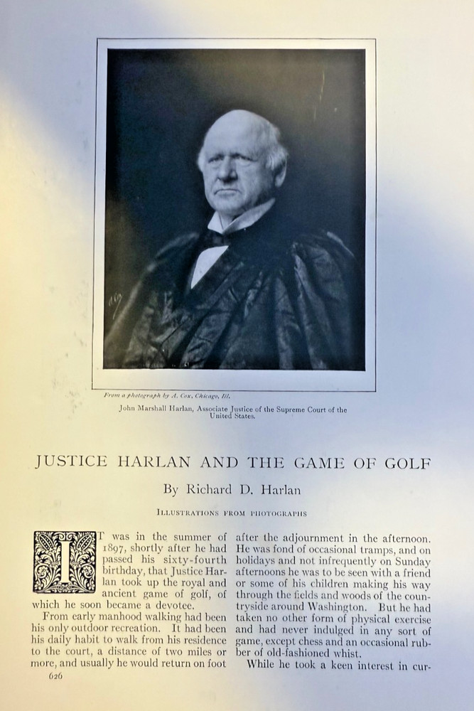 1917 Justice Harlan As A Golfer Golf Golfing