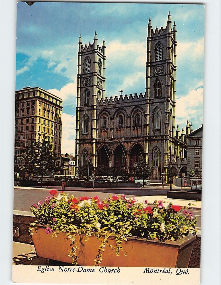 Postcard Eglise Notre Dame Church Montreal Canada