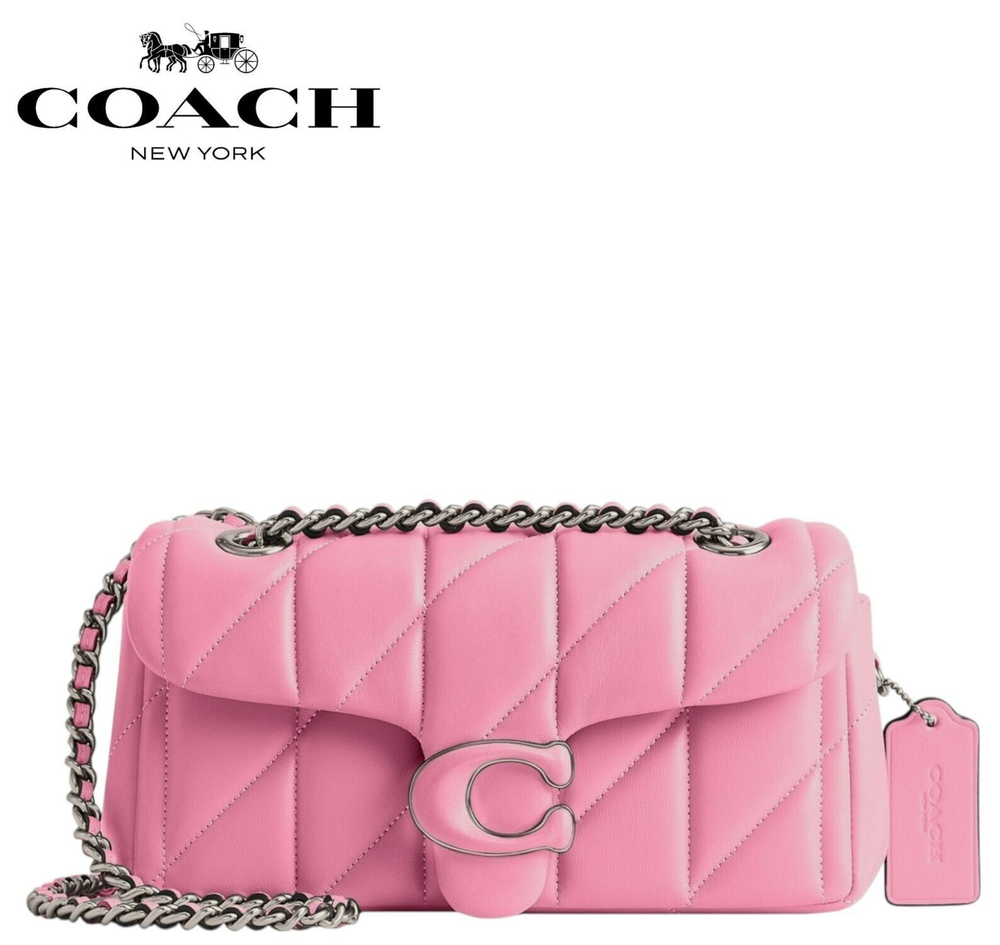 COACH Tabby 26 Quilted Nappa Leather Shoulder Bag in Pink for Women New  
