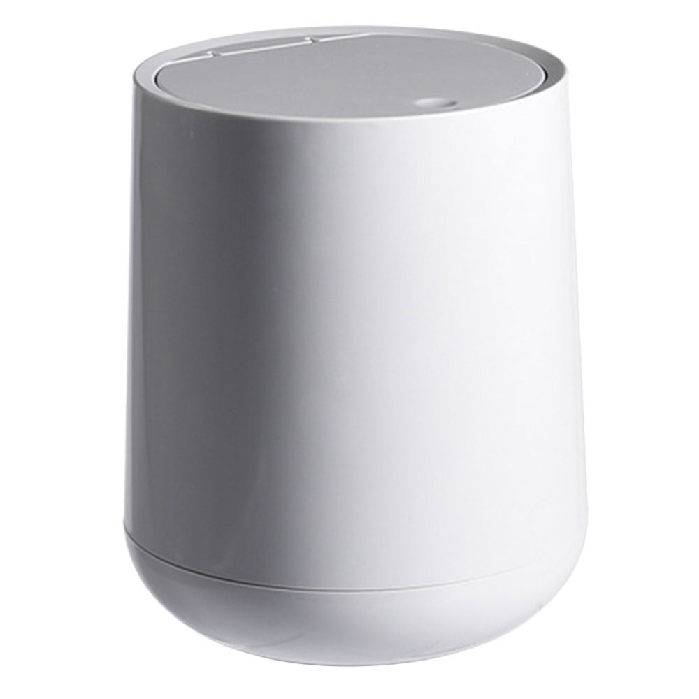 Compact Car Trash Can with Push Press Lid for Travel, Office, or Makeup Table Use