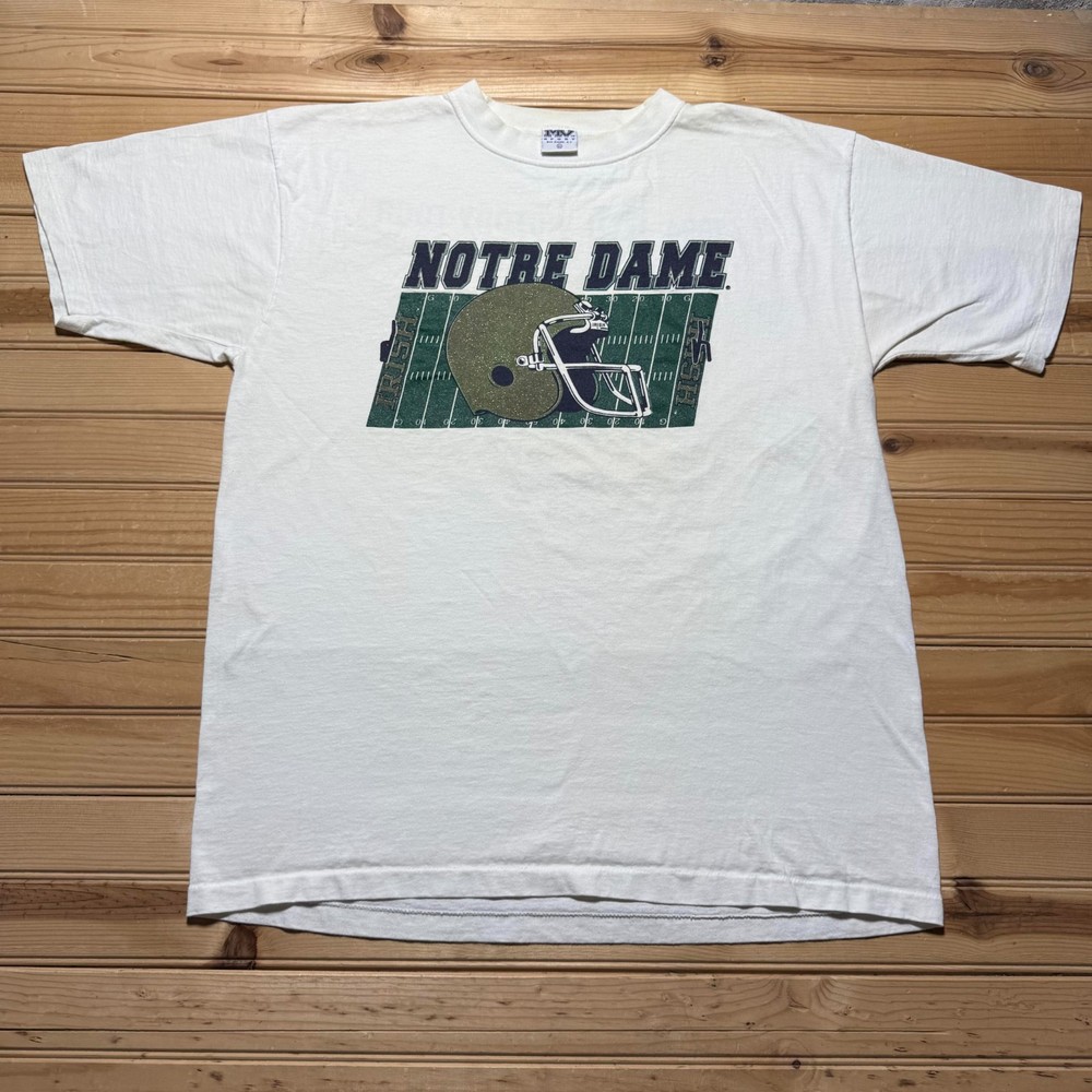 Vintage 1994 Notre Dame Victory Tour College Football Sports Graphic T-Shirt XL
