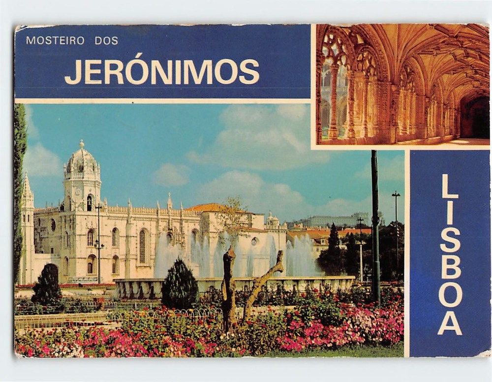Postcard Mosteiro Dos Jeronimos Lisbon Portugal