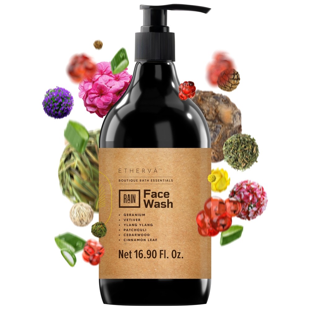 RAIN Face Wash for Men & Women | Floral Woody Scent | Pure Aloe Vera | Essent...