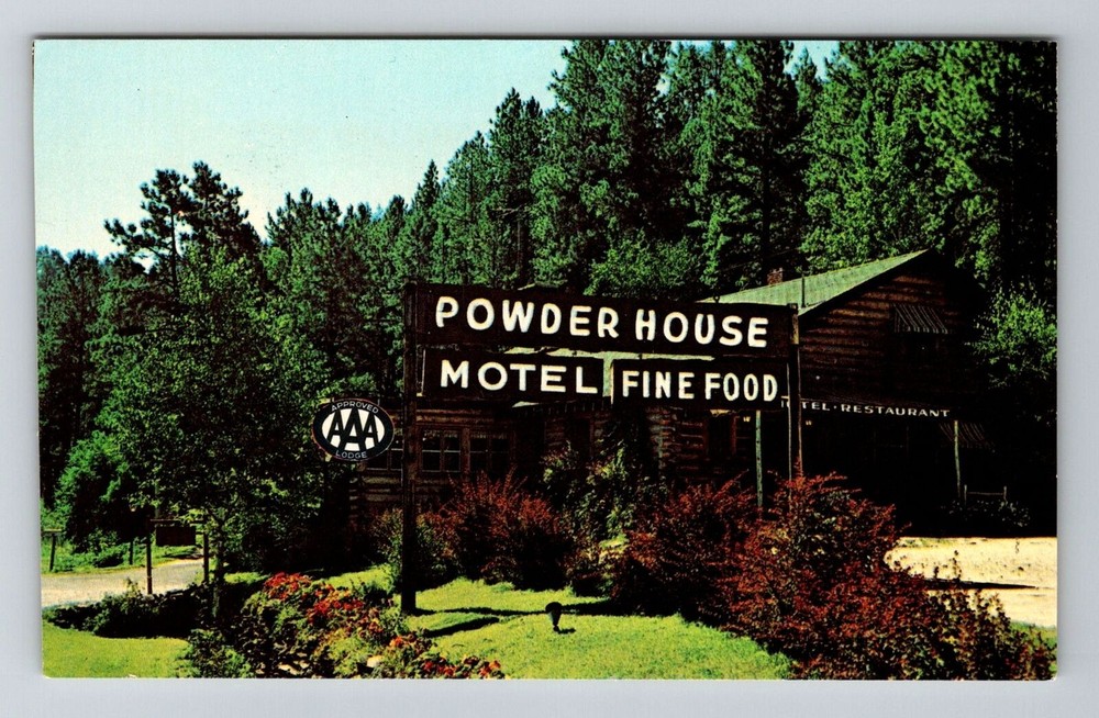 Keystone SD-South Dakota, Powder House Lodge, Advertising, Vintage Postcard