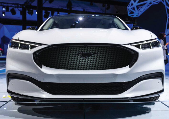 Fits Ford Mach-E Mustang Grille Vehicle Graphic Wrap Grid Metal Mesh US Squares