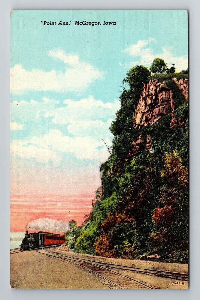 McGregor IA-Iowa, Point Ann, Antique, Vintage Souvenir Postcard
