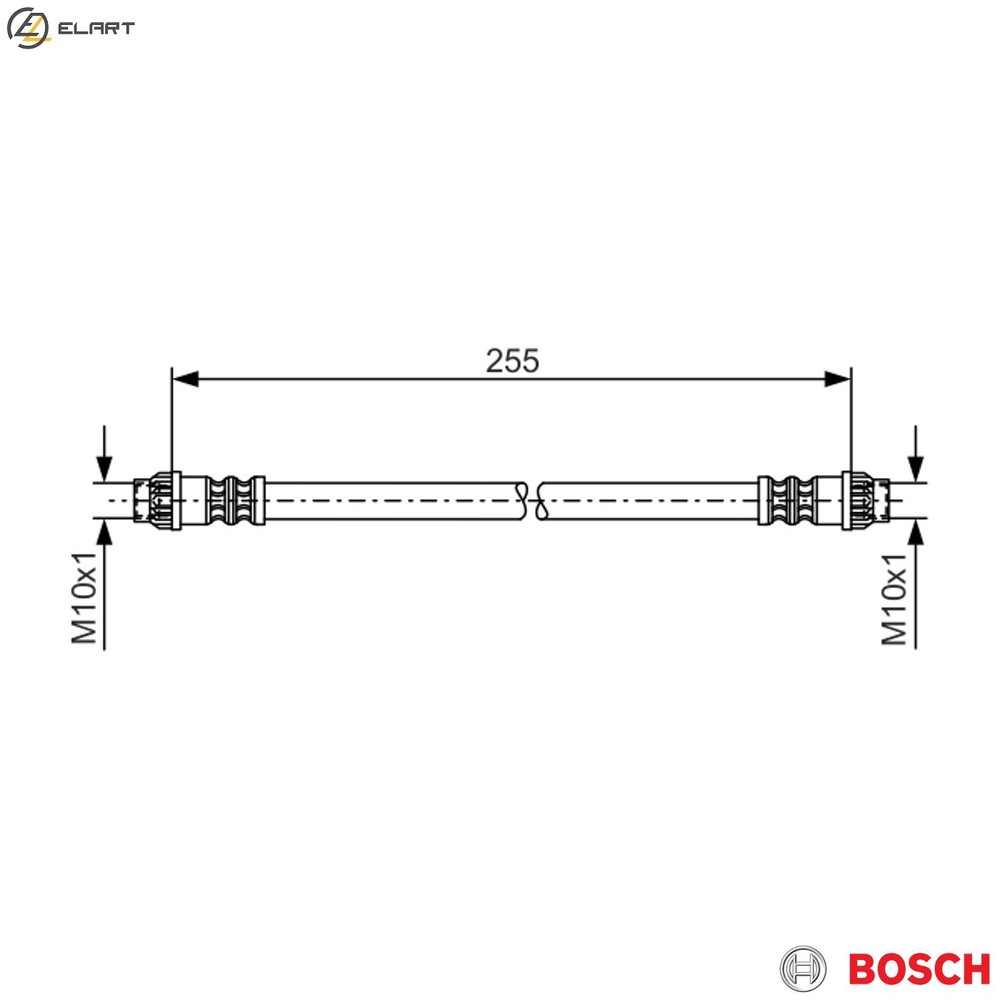 BRAKE HOSE 1 987 476 178 FOR RENAULT 19/Mk/II/Hatchback/Van/�/Cabriolet 1.8L