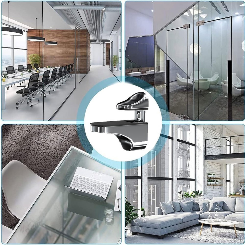 Strong Adjustable Glass Shelf Brackets for Various Thickness Shelves 3 to 22mm