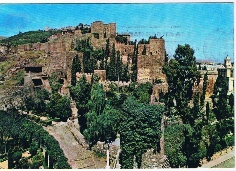 Malaga Spain Postcard Alcazaba Moorish Fortress