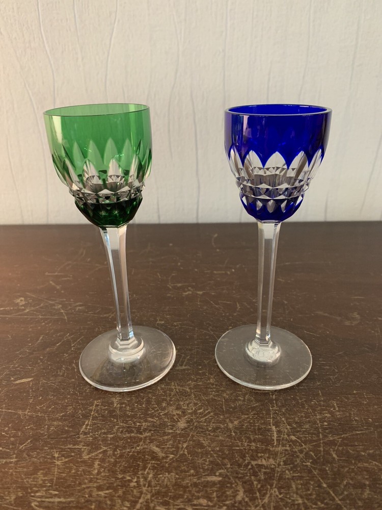 Lot Of 2 Baccarat Crystal Liqueur Glasses (Price For Both) Model 1