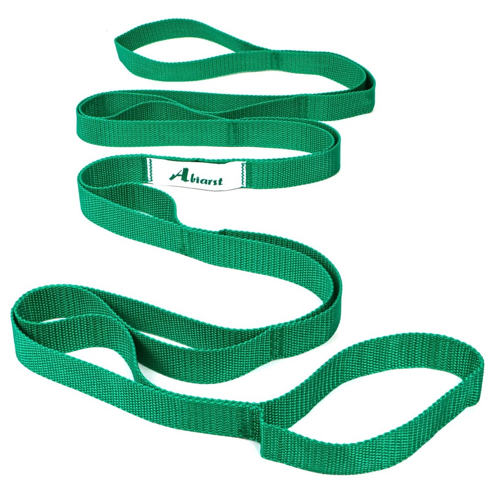 Abiarst Stretching Strap Yoga Straps for Physical 75 inches x 1 inch, Green
