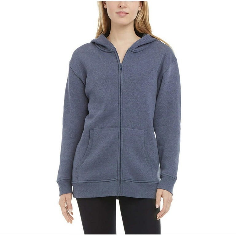 *NWT* Danskin Womens Ultra Cozy Hooded Jacket (Stonewash Heather,M)