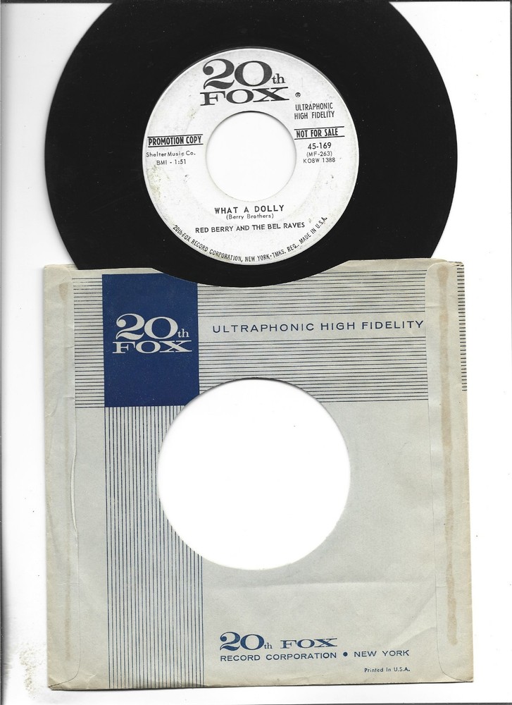 ROCKABILLY  bw INSTRO 45 - RED BERRY - WHAT A DOLLY  / HOT ROD -HEAR - 20TH FOX