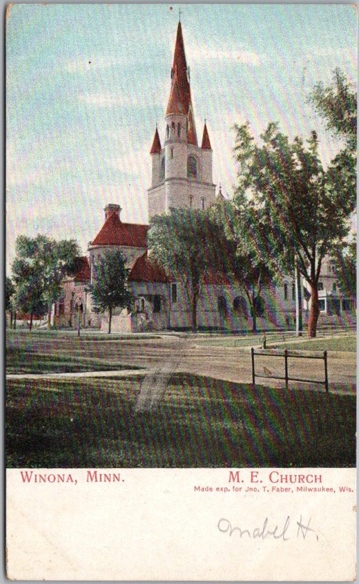Vintage 1907 WINONA, Minnesota Postcard 