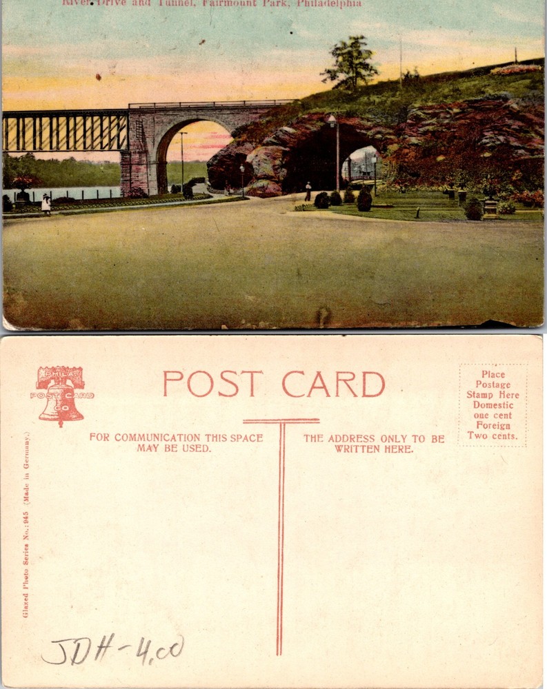 Avenue Drive Tunnel Fairmount Park Philadelphia Pennsylvania PA Postcard