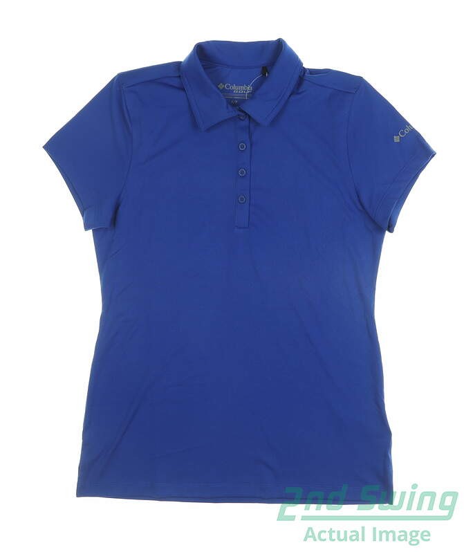 New Womens Columbia Polo Medium M Blue MSRP $50