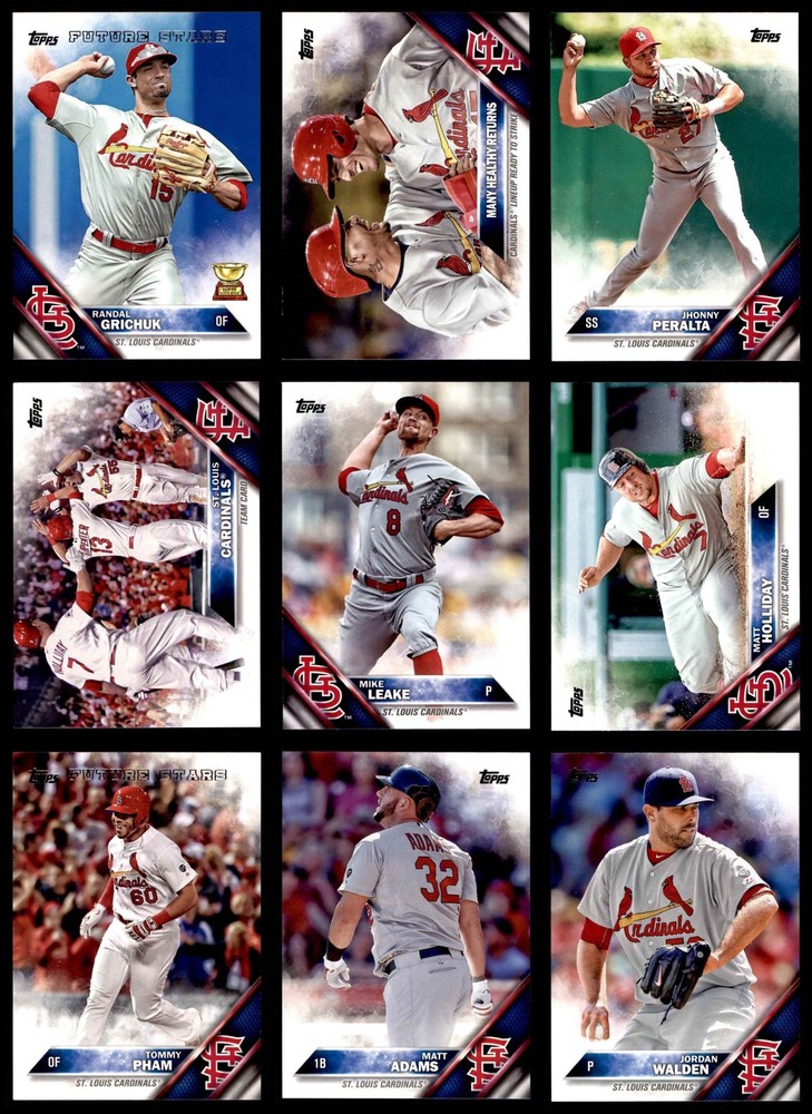 2016 Topps Cardinals Almost Complete Team Set 8 - NM/MT 7090235 (18 / 21 cards)