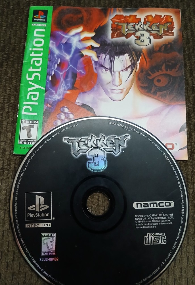 Tekken 3 - Playstation 1 PS1 BLACK LABEL - USA - DISC AND MANUAL ONLY