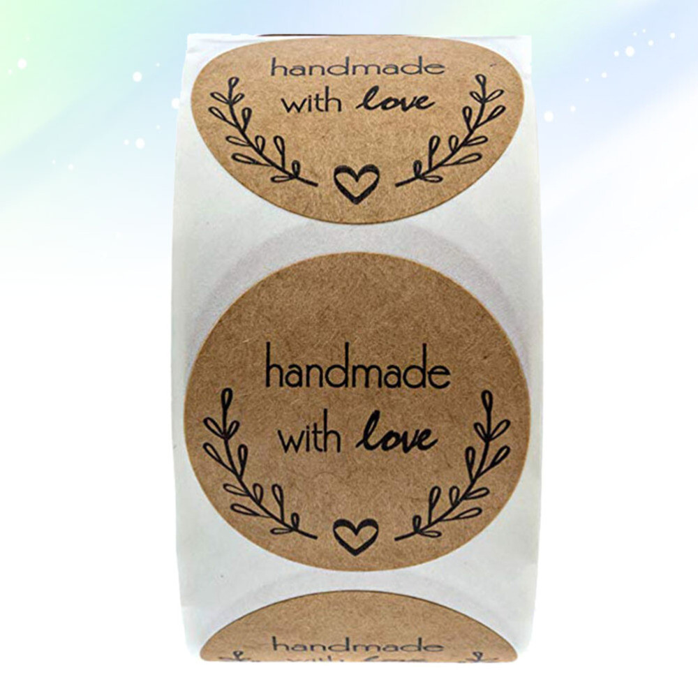 Round Kraft Paper Sticker Custom Stickers Packaging