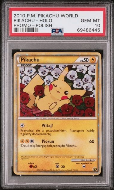 Pokemon Pikachu 2010 Polish World Collection Promo Holo Psa 10RCH IS ACCEPTING CONSIGNMENTS! UP TO 95% PAYOUTS!