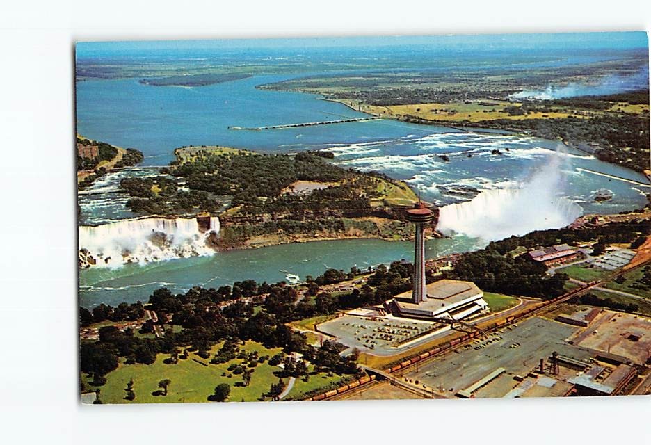 Postcard Aerial View Of Niagara Falls Canada
