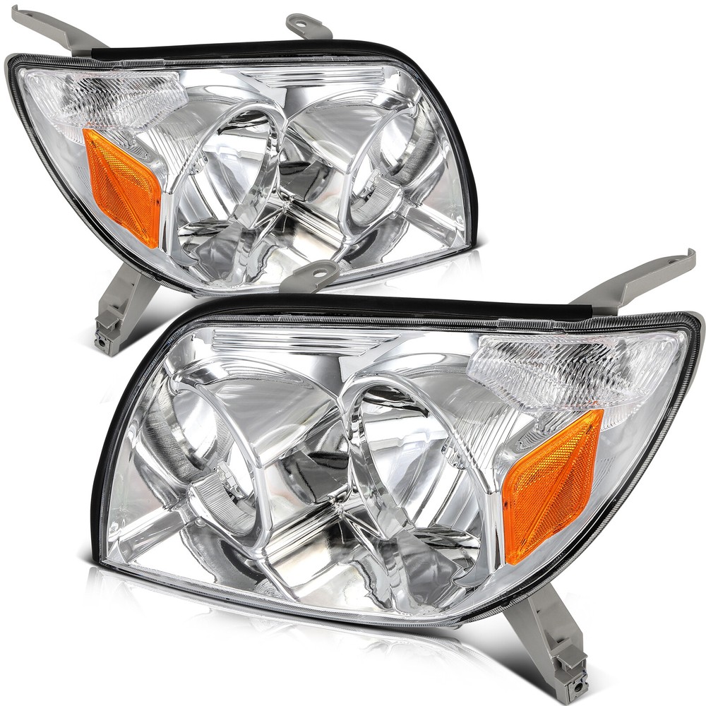 2003-2005 Toyota 4Runner Chrome Headlight Headlamp Pair Left Right