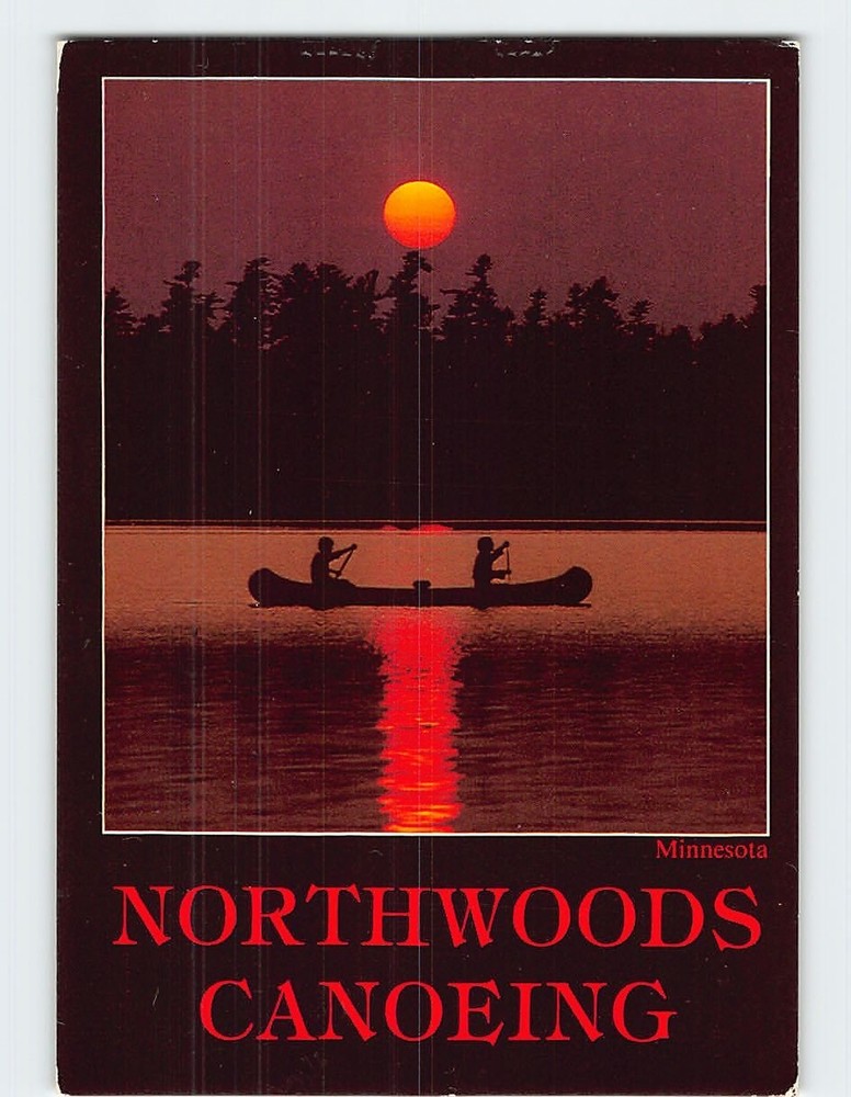 Postcard Northwoods Canoeing Minnesota USA