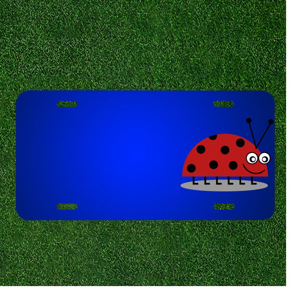 Customize Your Bug or Grass Insect Ladybug License Plate with Names