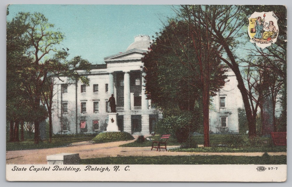 State View~State Capitol Building @ Raleigh North Carolina~Vintage Postcard