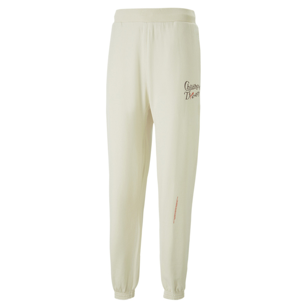 PUMA Mens Beige Sweatpants Casual Athletic Bottoms Childhood Dreams 53683201