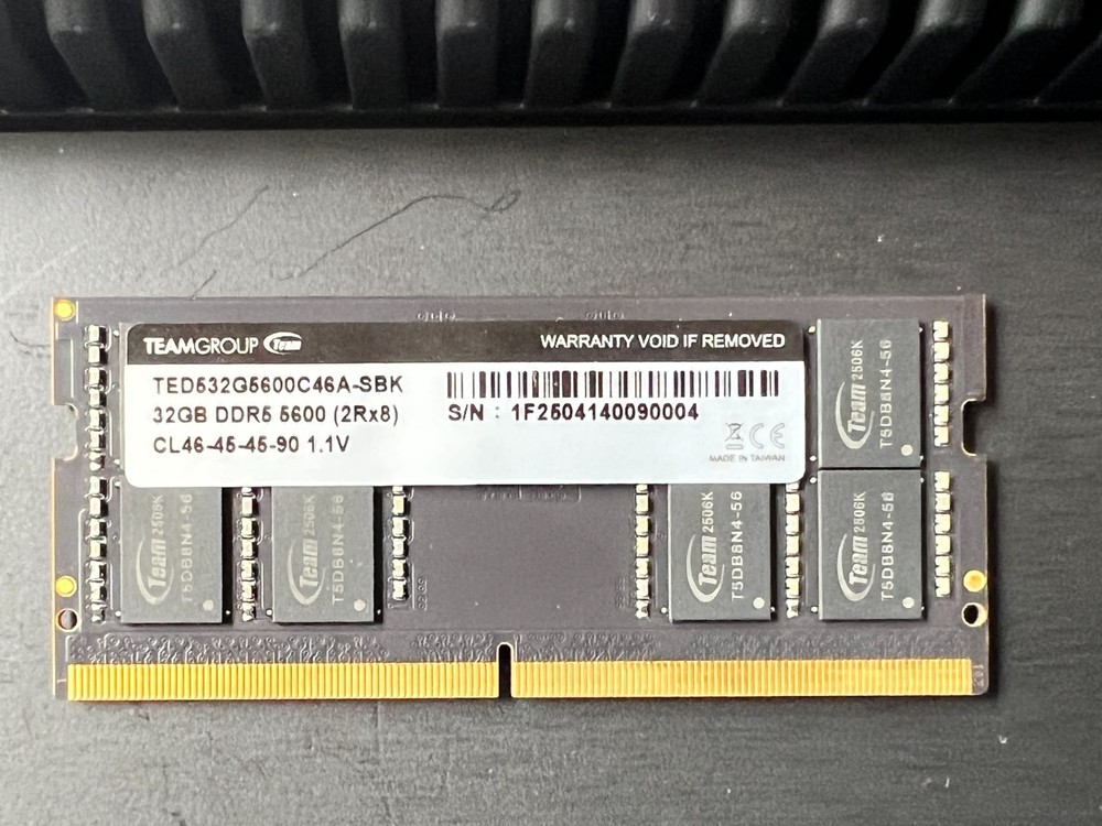 TeamGroup Elite 32GB DDR5-5600 SO-DIMM Laptop Memory (1x32GB) RAM - Fully Tested