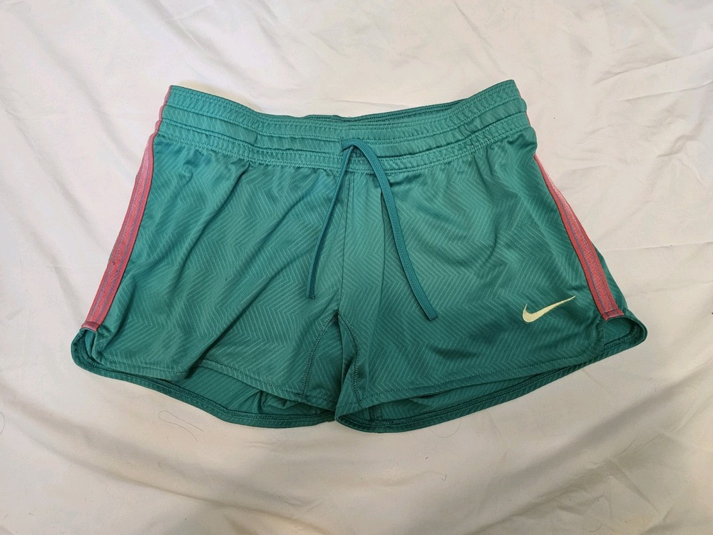 Nike Dri-Fit Women's XS Shorts Green and Pink Athletic Running Gym Workout