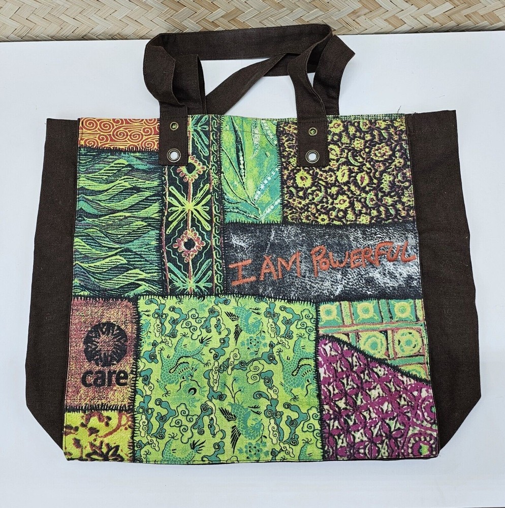 Teavana Powerful Patchwork Multicolor Tea Travel Tote Bag Canvas