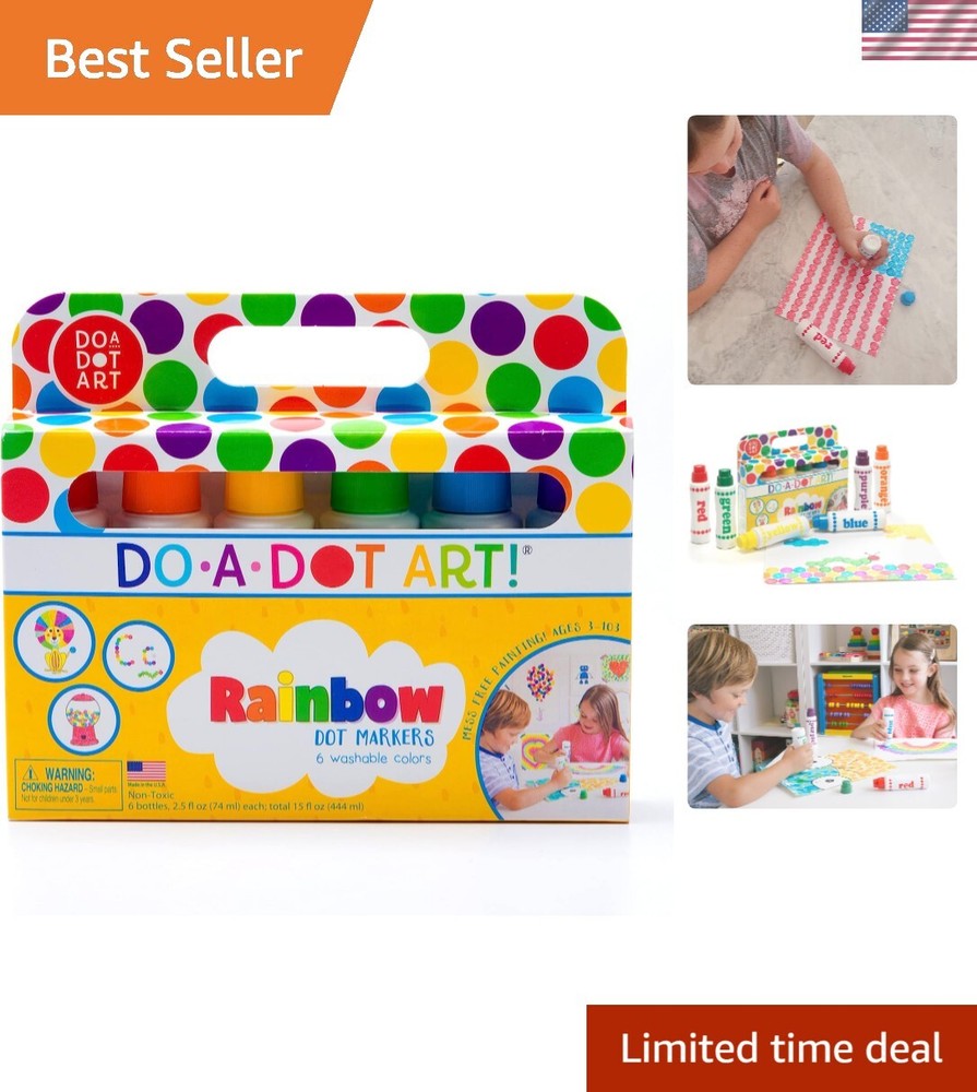 Do A Dot Art! Markers 6-Pack Rainbow Washable Paint Markers, The Original Dot...