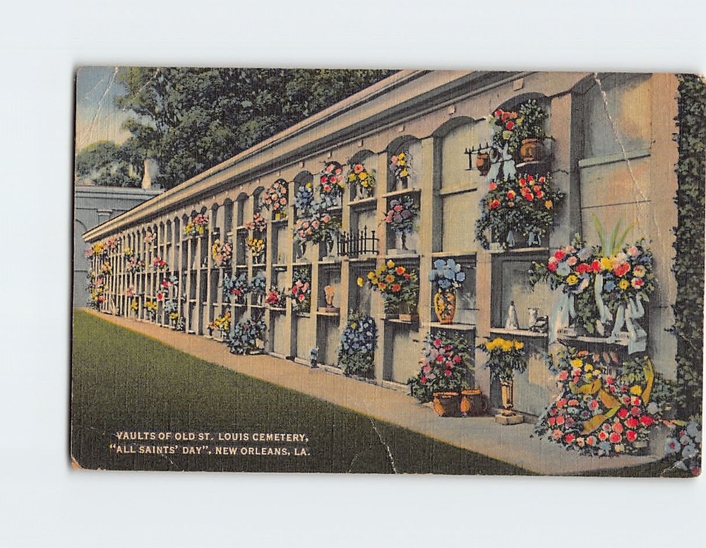 Postcard Vaults of Old St. Louis Cemetery New Orleans Louisiana USA