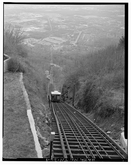 Chattanooga Tennessee 1900s Lookout Mountain Incline Railway View NNE